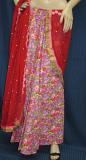Pink Cotton Printed Lehenga Skirt Large Size